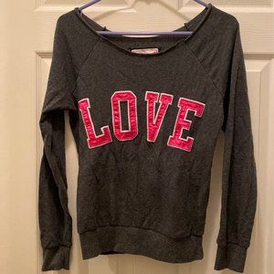Off the Shoulder Love Sweater